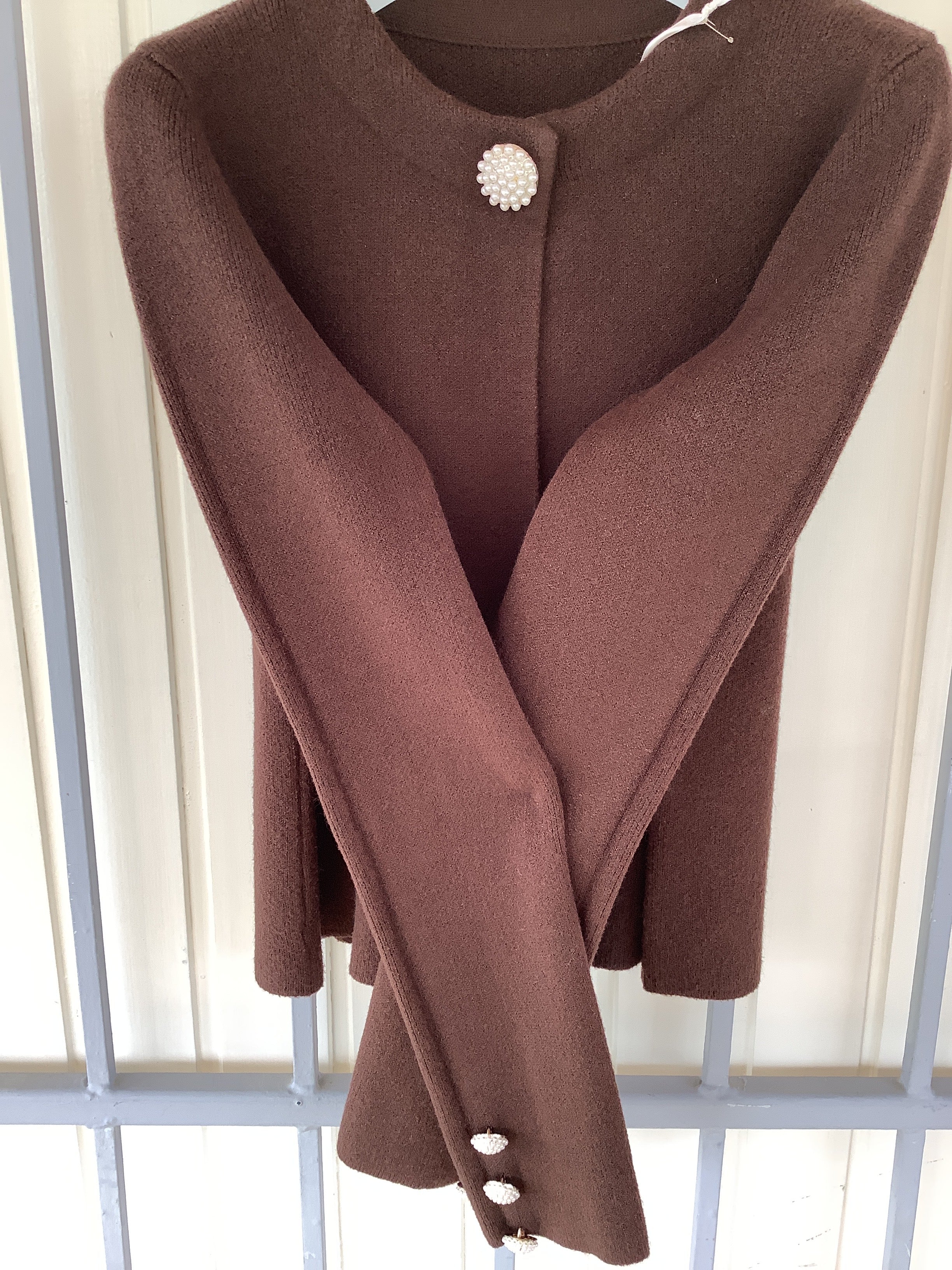 Precious Pearl cardigan.