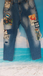 Load image into Gallery viewer, Keep calm jeans
