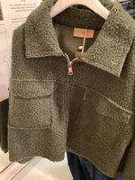 Load image into Gallery viewer, Boucle zip jacket
