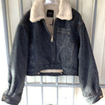 Load image into Gallery viewer, Faux fur Denim jacket
