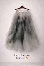 Load image into Gallery viewer, Handmade hand‑painted long tulle skirt
