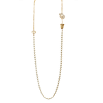 Load image into Gallery viewer, HALF PEARL HALF CHAIN LONG NECKLACE
