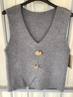 Load image into Gallery viewer, Gold button tank top
