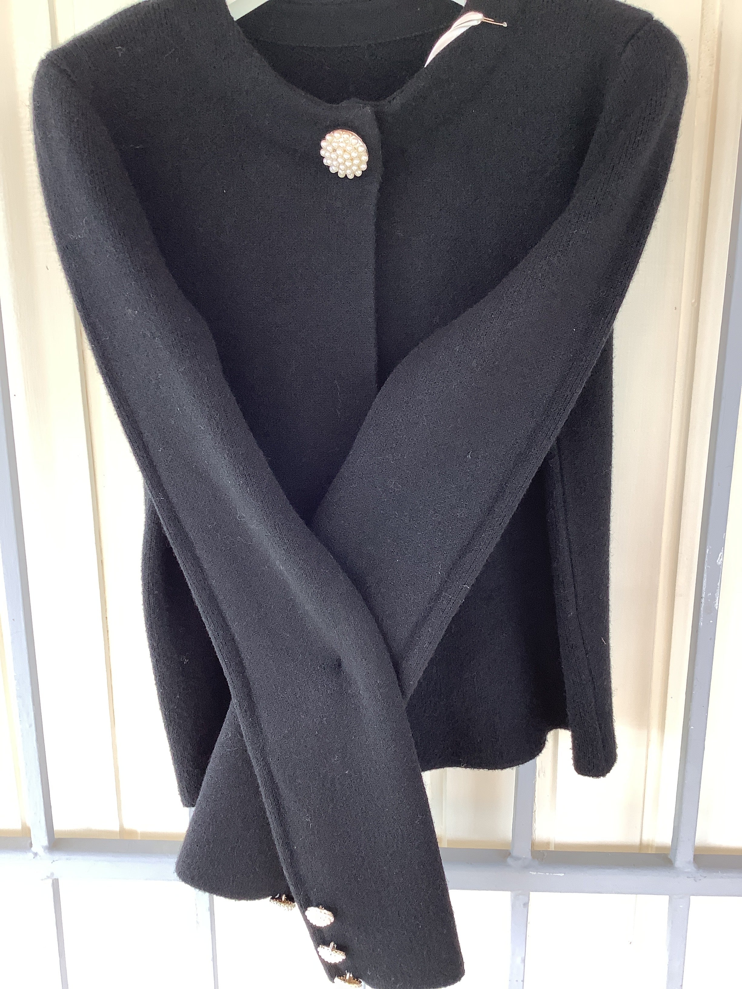 Precious Pearl cardigan.