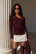 Load image into Gallery viewer, Asymmetrical draped top

