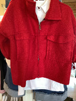 Load image into Gallery viewer, Boucle zip jacket
