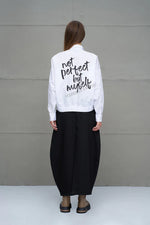 Load image into Gallery viewer, White Slogan Long Sleeve Shirt
