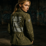 Load image into Gallery viewer, HAND-PAINTED SHORT MILITARY JACKET
