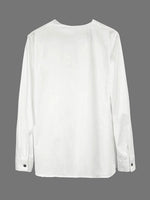 Load image into Gallery viewer, Long Sleeves Asymmetric Buttoned Split-Front Blouse
