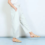 Load image into Gallery viewer, Light pastel cotton relaxed fit tapered trousers
