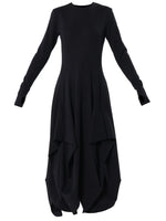Load image into Gallery viewer, Maxi Draped Dress with Thumbhole Sleeves
