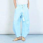 Load image into Gallery viewer, Light pastel cotton relaxed fit tapered trousers
