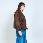 Load image into Gallery viewer, Ruched zip bomber
