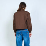 Load image into Gallery viewer, Ruched zip bomber
