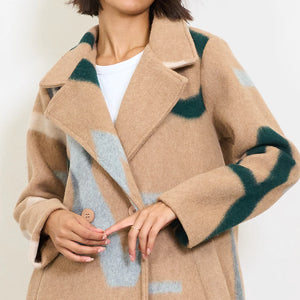 Abstract letter coat