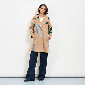 Abstract letter coat