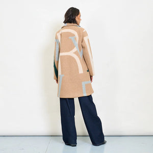 Abstract letter coat