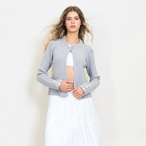 Precious Pearl cardigan.