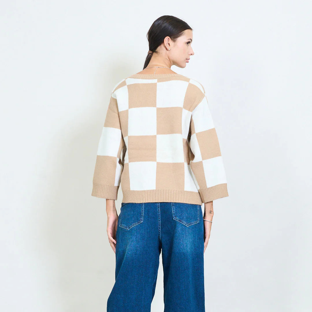 Checkered sweater