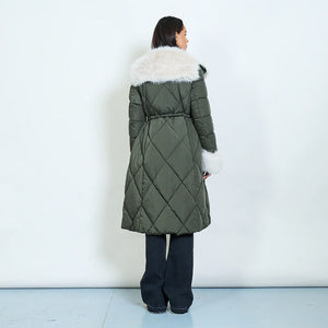 Quilted  and faux fur coat