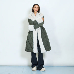 Quilted  and faux fur coat