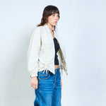 Load image into Gallery viewer, Ruched zip bomber
