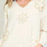Load image into Gallery viewer, Crochet floral sweater.
