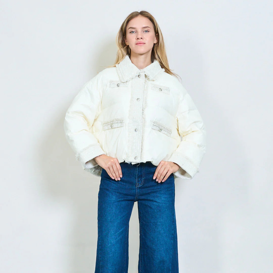 Cropped padded jacket