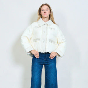 Cropped padded jacket