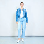 Load image into Gallery viewer, Frayed denim jacket

