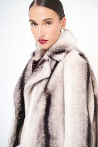 Gradient effect cropped coat