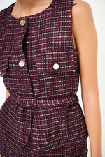 Load image into Gallery viewer, Luxury tweed sleeveless vest.
