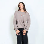 Load image into Gallery viewer, Rose tea garden embroidered sweatshirt
