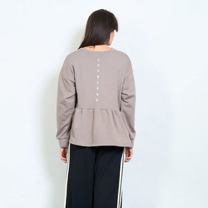 Rose tea garden embroidered sweatshirt
