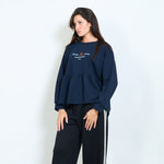 Load image into Gallery viewer, Rose tea garden embroidered sweatshirt
