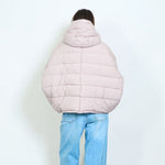 Load image into Gallery viewer, Oversized quilted puffer jacket with ribbed cuff
