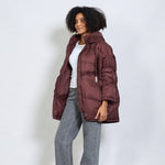 Load image into Gallery viewer, Oversized hooded puffer jacket with drawstring detail
