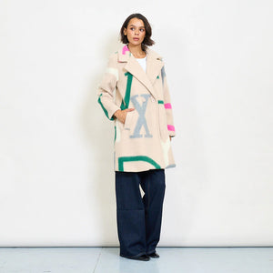 Abstract letter coat