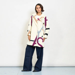 Abstract letter coat