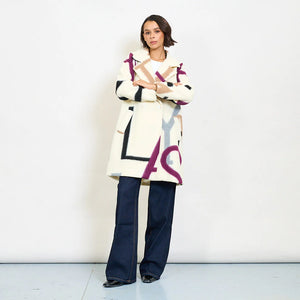 Abstract letter coat