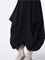 Load image into Gallery viewer, Maxi Draped Dress with Thumbhole Sleeves
