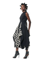 Load image into Gallery viewer, Sleeveless Black Dress with Embroidered Details
