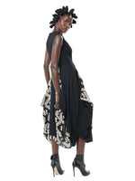 Load image into Gallery viewer, Sleeveless Black Dress with Embroidered Details
