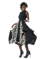 Load image into Gallery viewer, Sleeveless Black Dress with Embroidered Details
