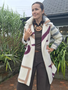 Abstract letter coat