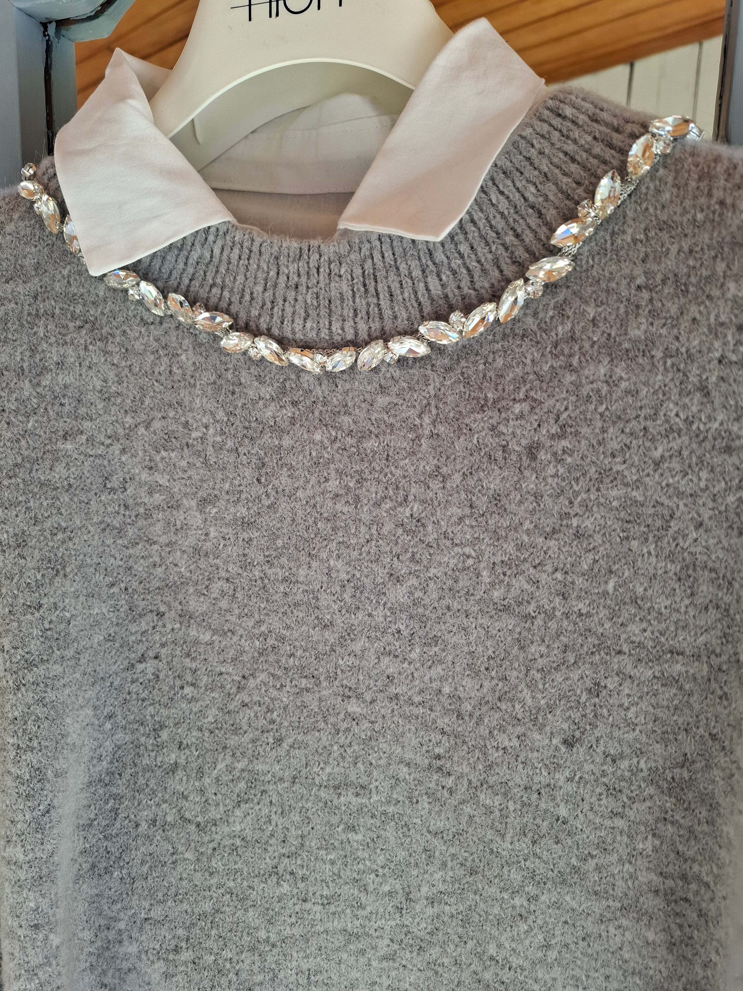 Sweater with diamante