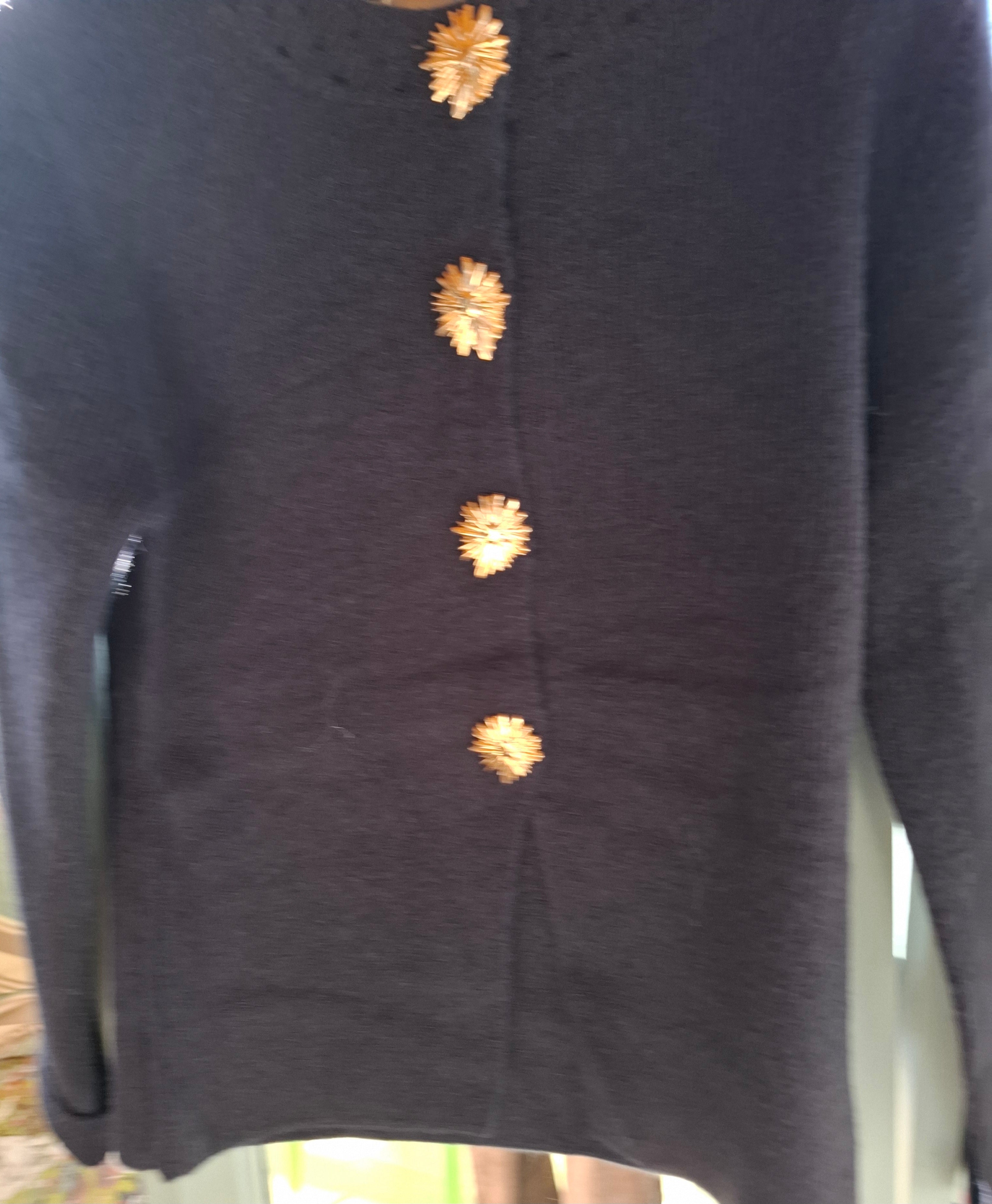 Gold button cardi