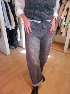 Leopard print denims
