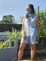 Load image into Gallery viewer, Sleeveless Top with Eyelet Embroidery Detail
