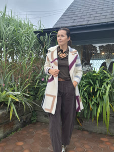 Abstract letter coat